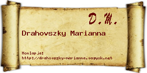 Drahovszky Marianna névjegykártya